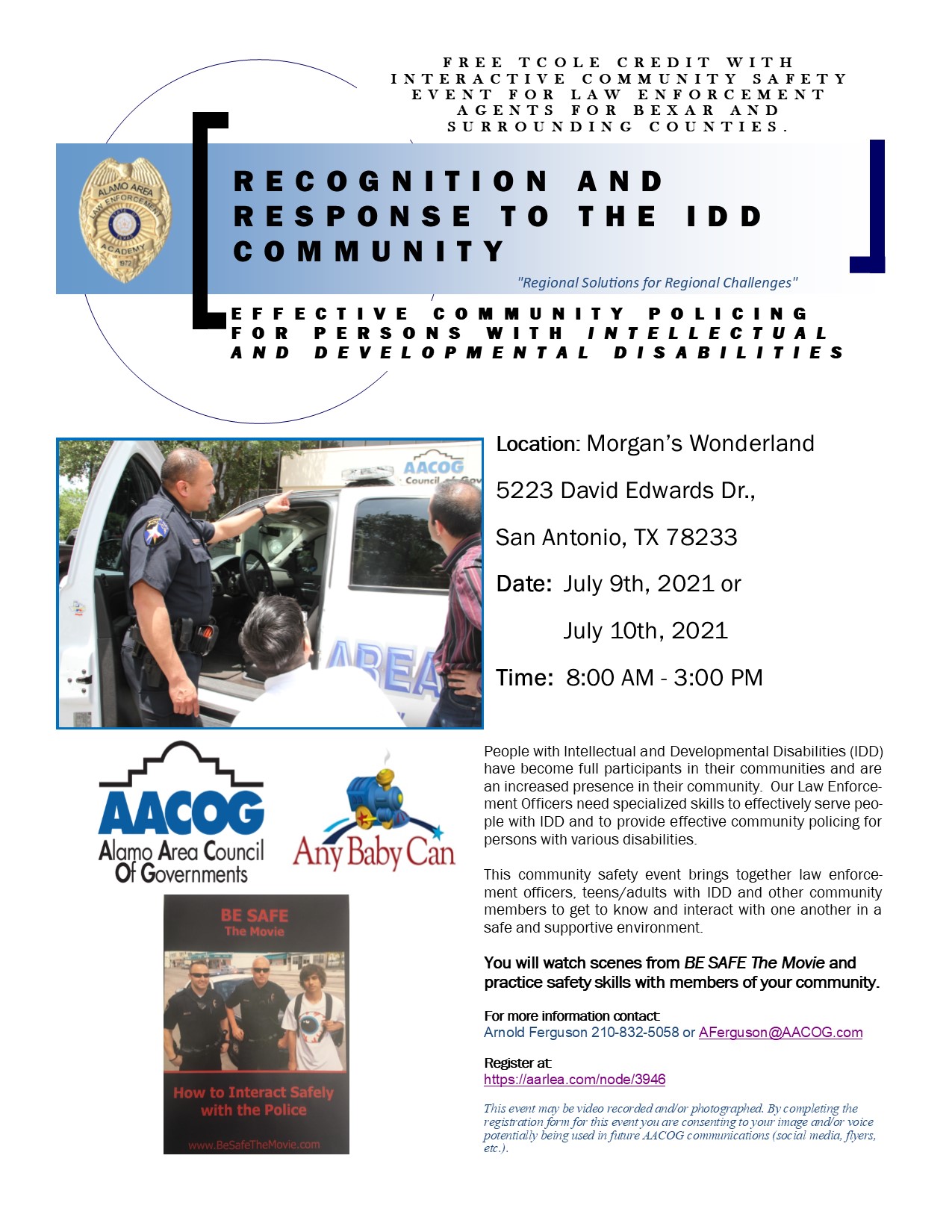 IDD Recognition LE Officers 7-9-21 8am-3pm